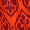 Orange Boho Border Print Frill Strap Smock Midi Dress