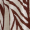 Cream And Brown Abstract Print Frill Strap Midi Dress