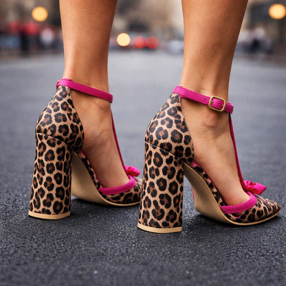 VALENTINA LEOPARD HEELS