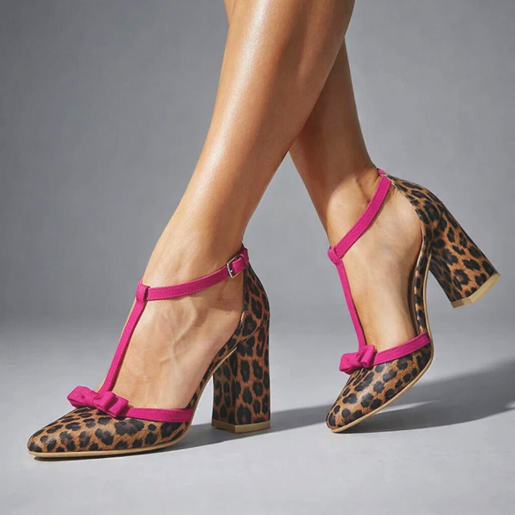 VALENTINA LEOPARD HEELS