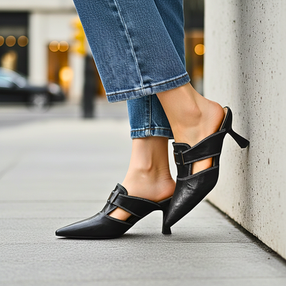 AUBREY MONROE GENUINE LEATHER HEELS