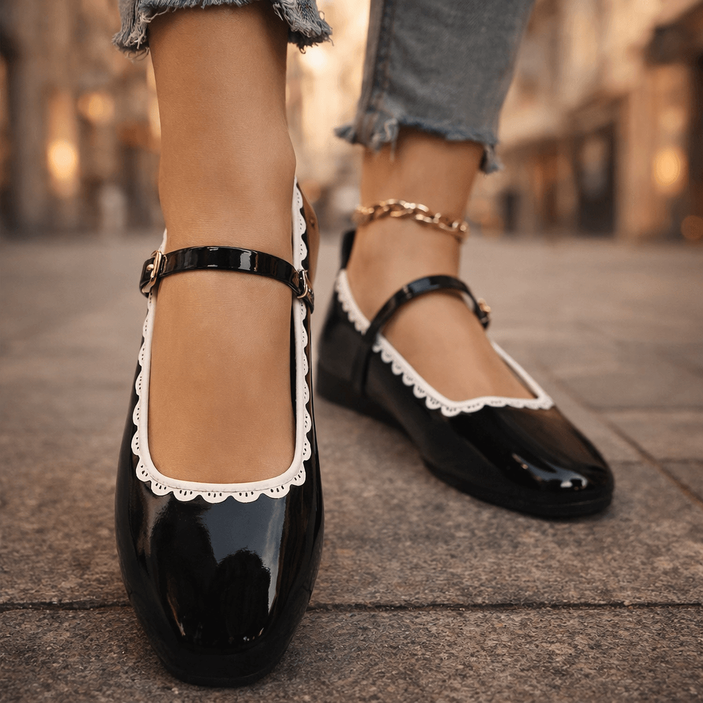 Odette Black Flats