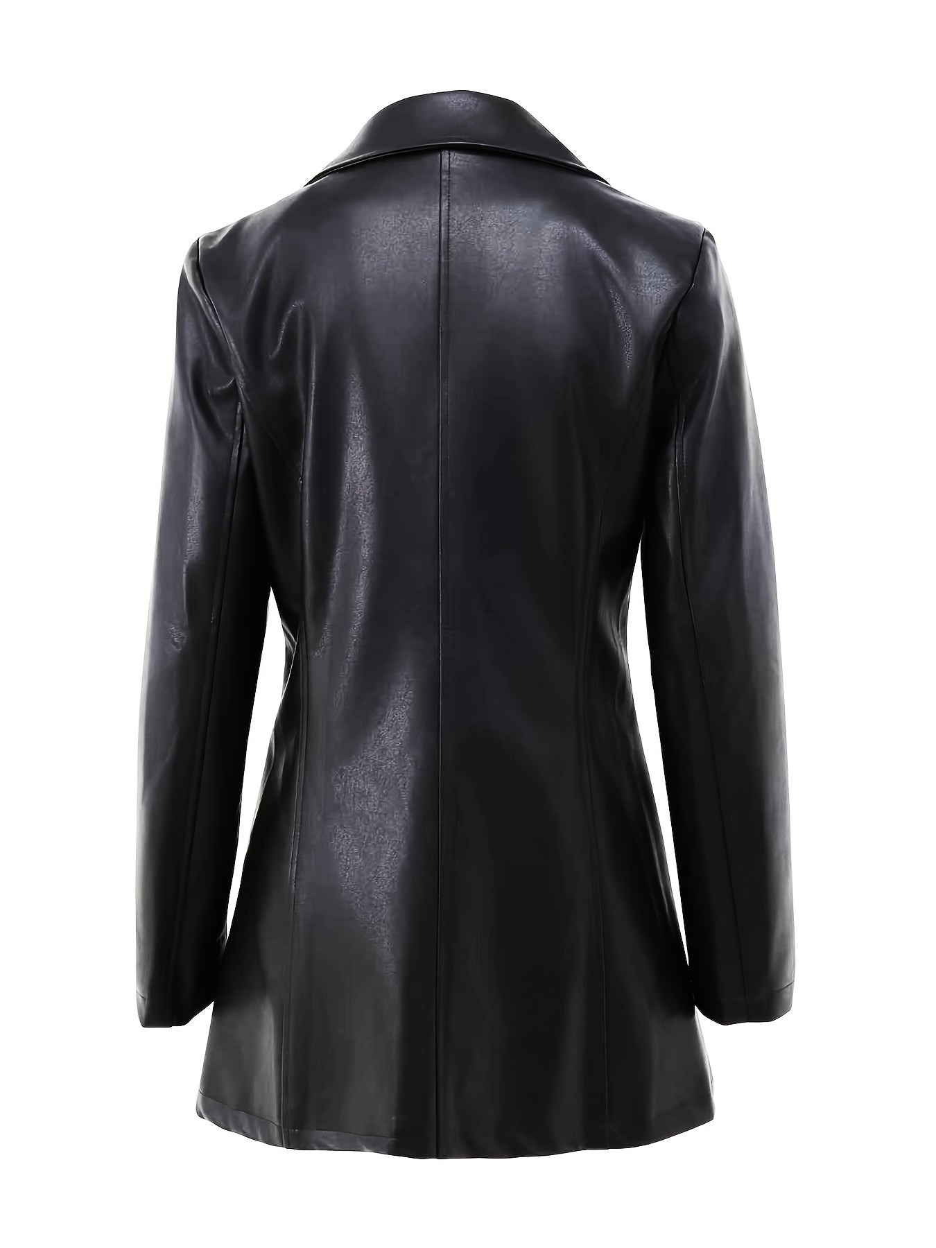 Mid-Length Coat with A-Line Hem and Notched Collar