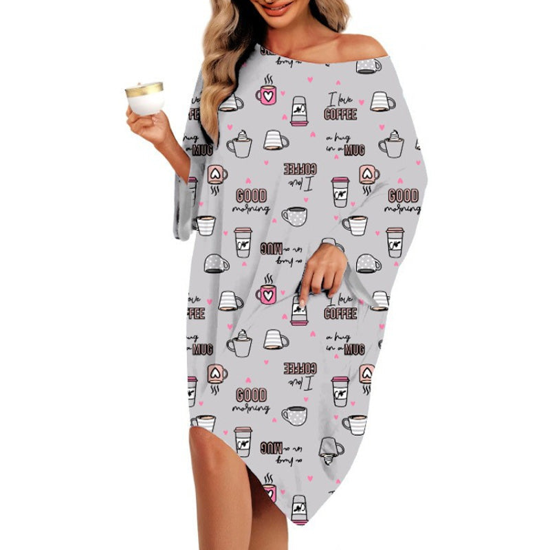 Loose-fitting Fun Patterned Nightgown