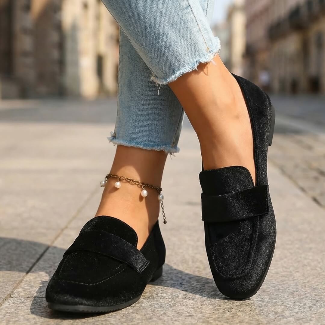 Serena Velvet Loafers