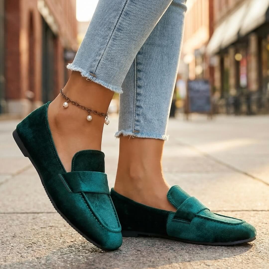 Serena Velvet Loafers