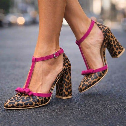 VALENTINA LEOPARD HEELS