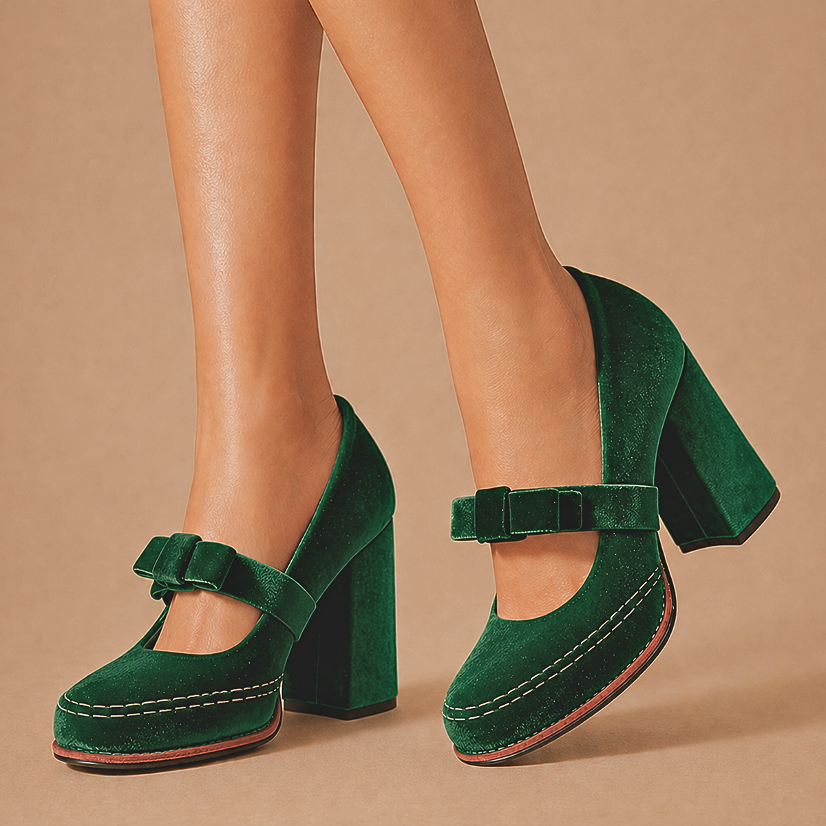 VALENTINA VELVET HEELS