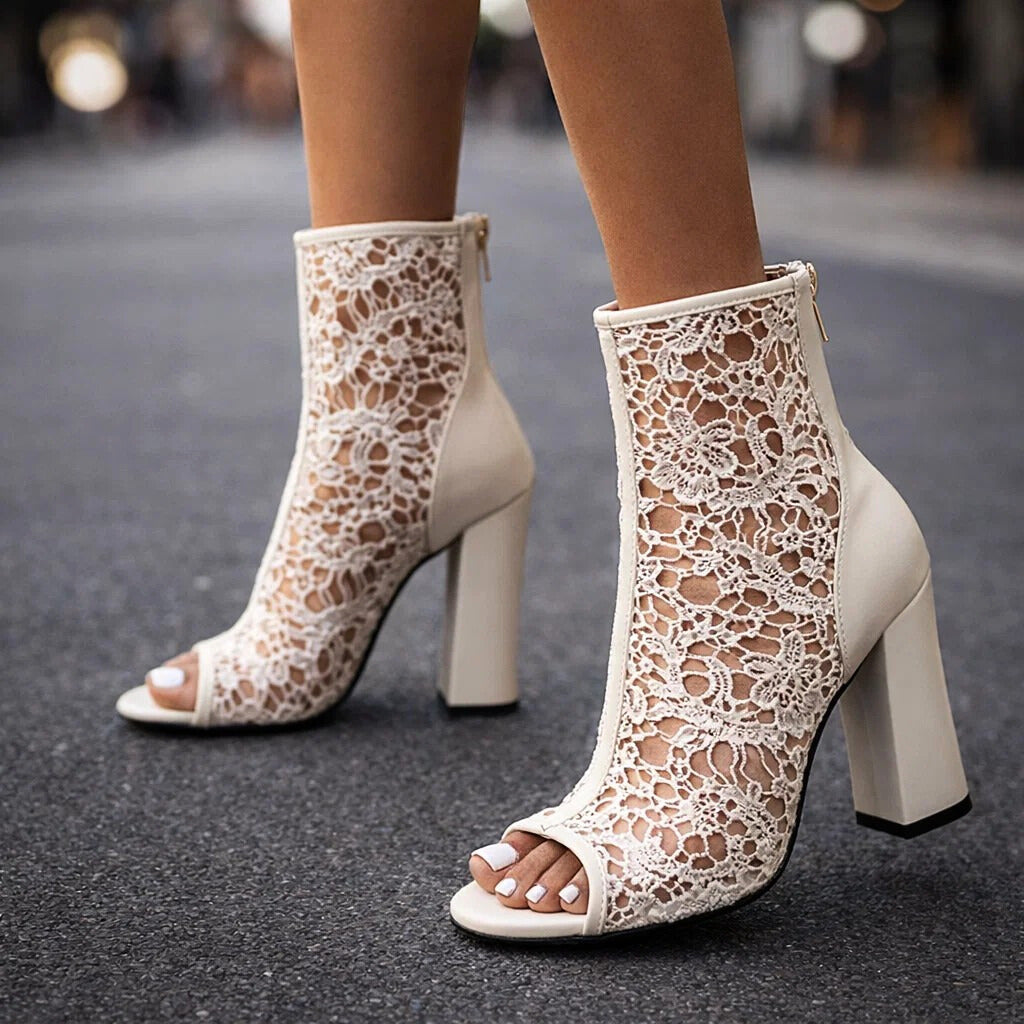LILIANA LACE HEEL BOOTS