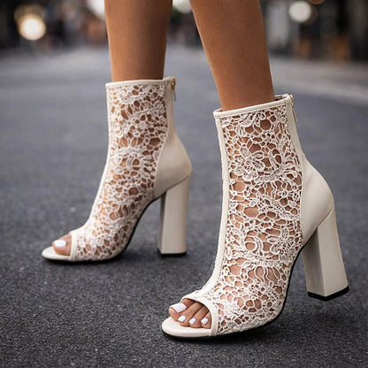 LILIANA LACE HEEL BOOTS