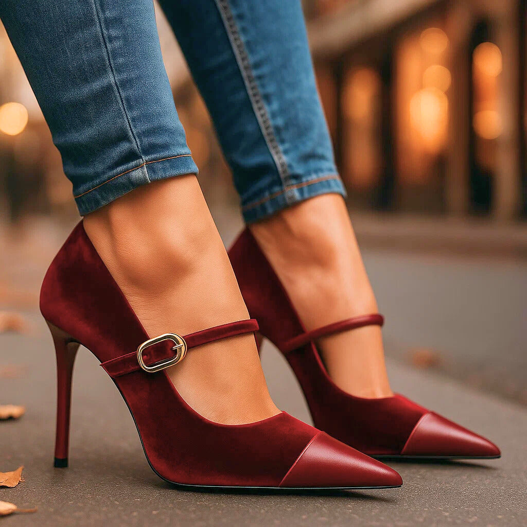 ARIETTE VELVET HEELS