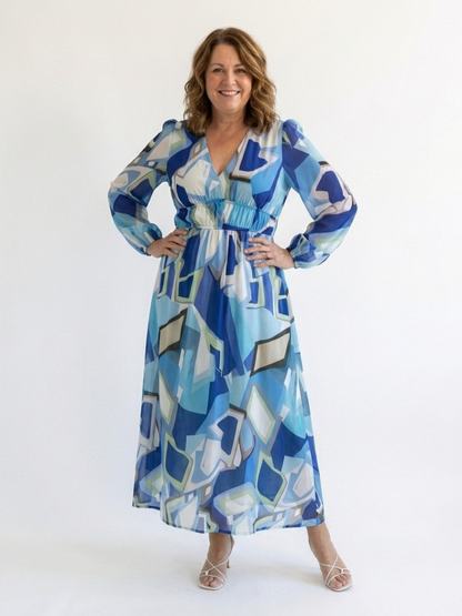 Althea | Long Sleeve Floral Maxi Dress
