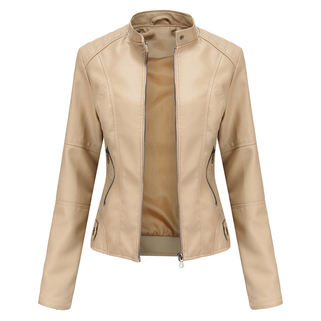 Vintage Leather-Look Jacket for Everyday Elegance