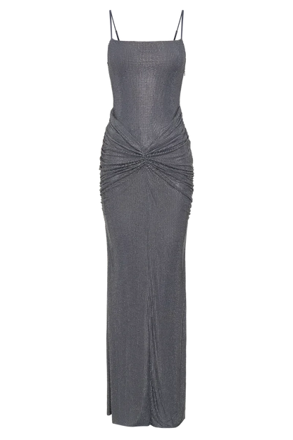 Roisin Satin Diamanté Maxi Dress