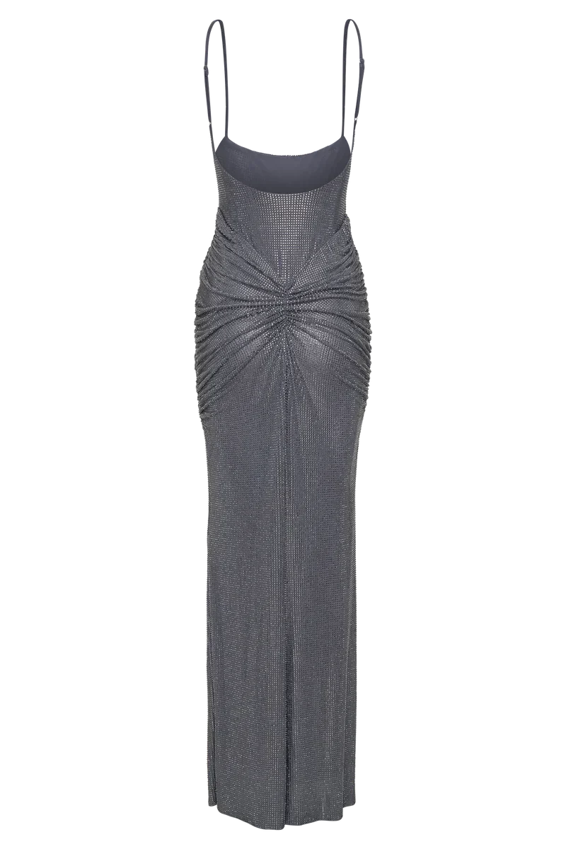 Roisin Satin Diamanté Maxi Dress