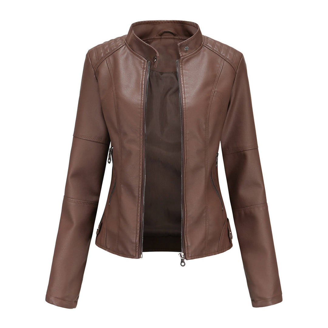 Vintage Leather-Look Jacket for Everyday Elegance