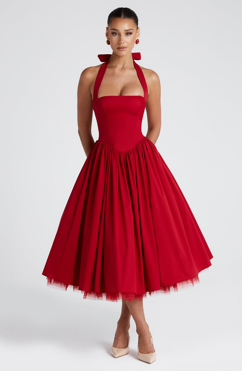 Alba Elegant Midi Dress