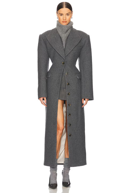 Tailored Wool Blend Topcoat