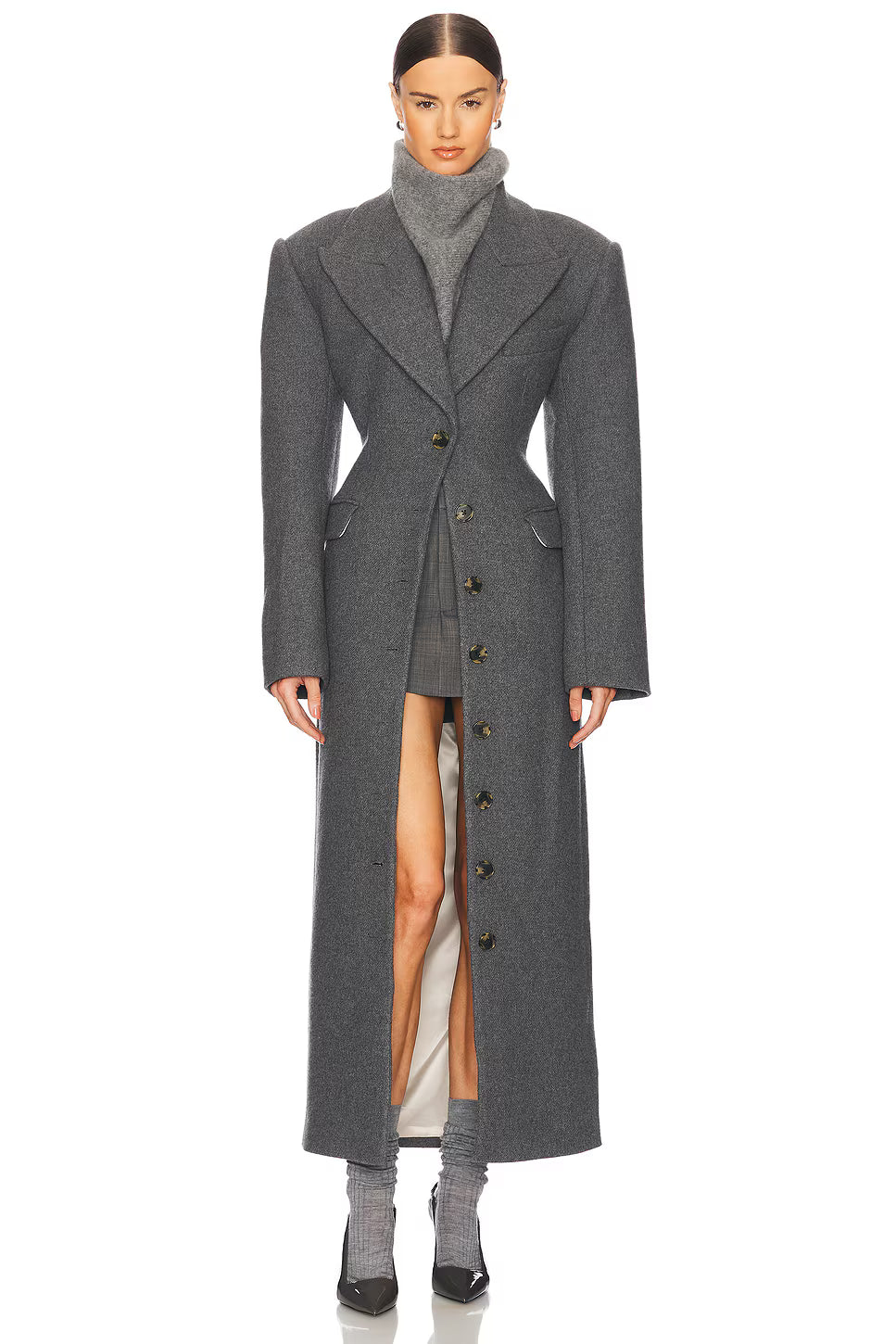 Tailored Wool Blend Topcoat