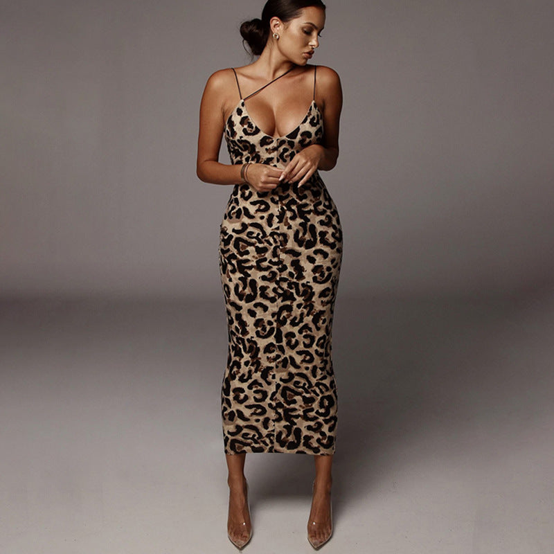 Leopard Allure Slip Dress