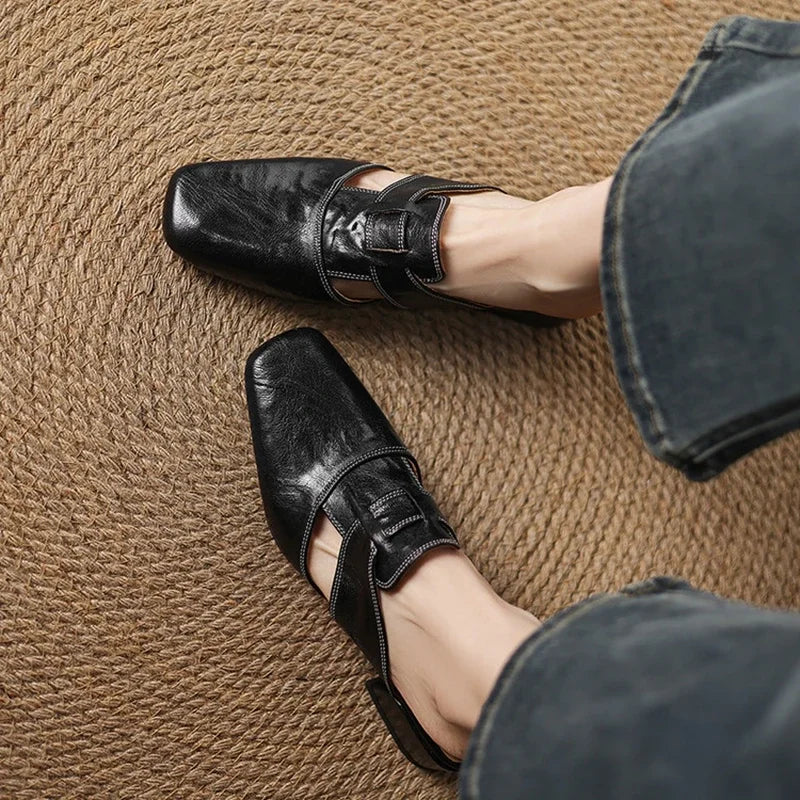 AVERY GENUINE LEATHER MULES