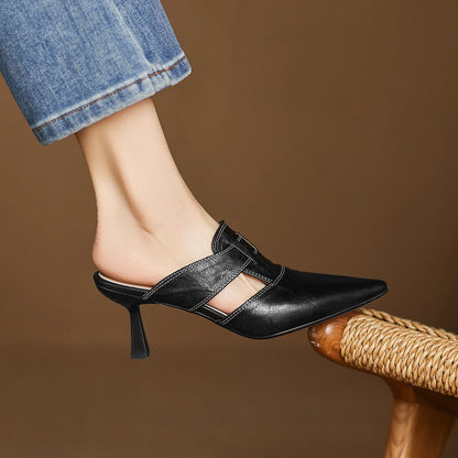 AUBREY MONROE GENUINE LEATHER HEELS