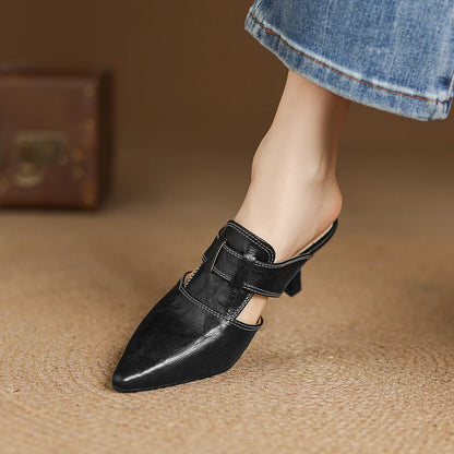 AUBREY MONROE GENUINE LEATHER HEELS