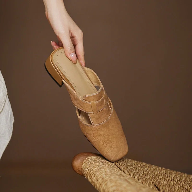 AVERY GENUINE LEATHER MULES