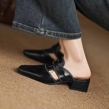 AVERY GENUINE LEATHER MULES