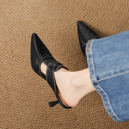 AUBREY MONROE GENUINE LEATHER HEELS