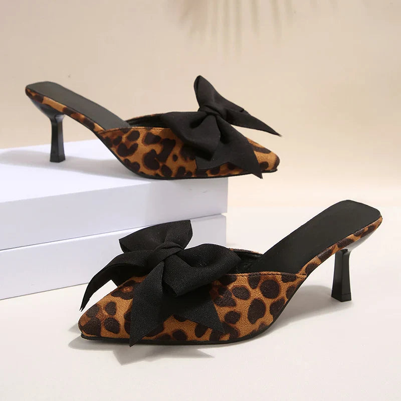 SIENNA LEOPARD BOW HEELS