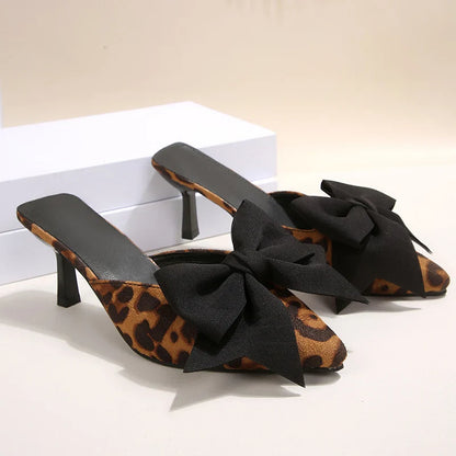 SIENNA LEOPARD BOW HEELS
