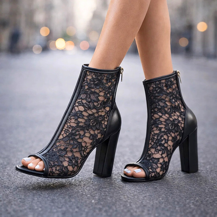 LILIANA LACE HEEL BOOTS