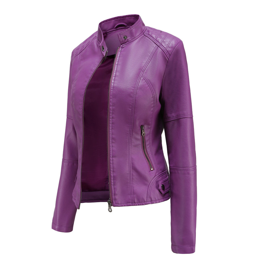 Vintage Leather-Look Jacket for Everyday Elegance