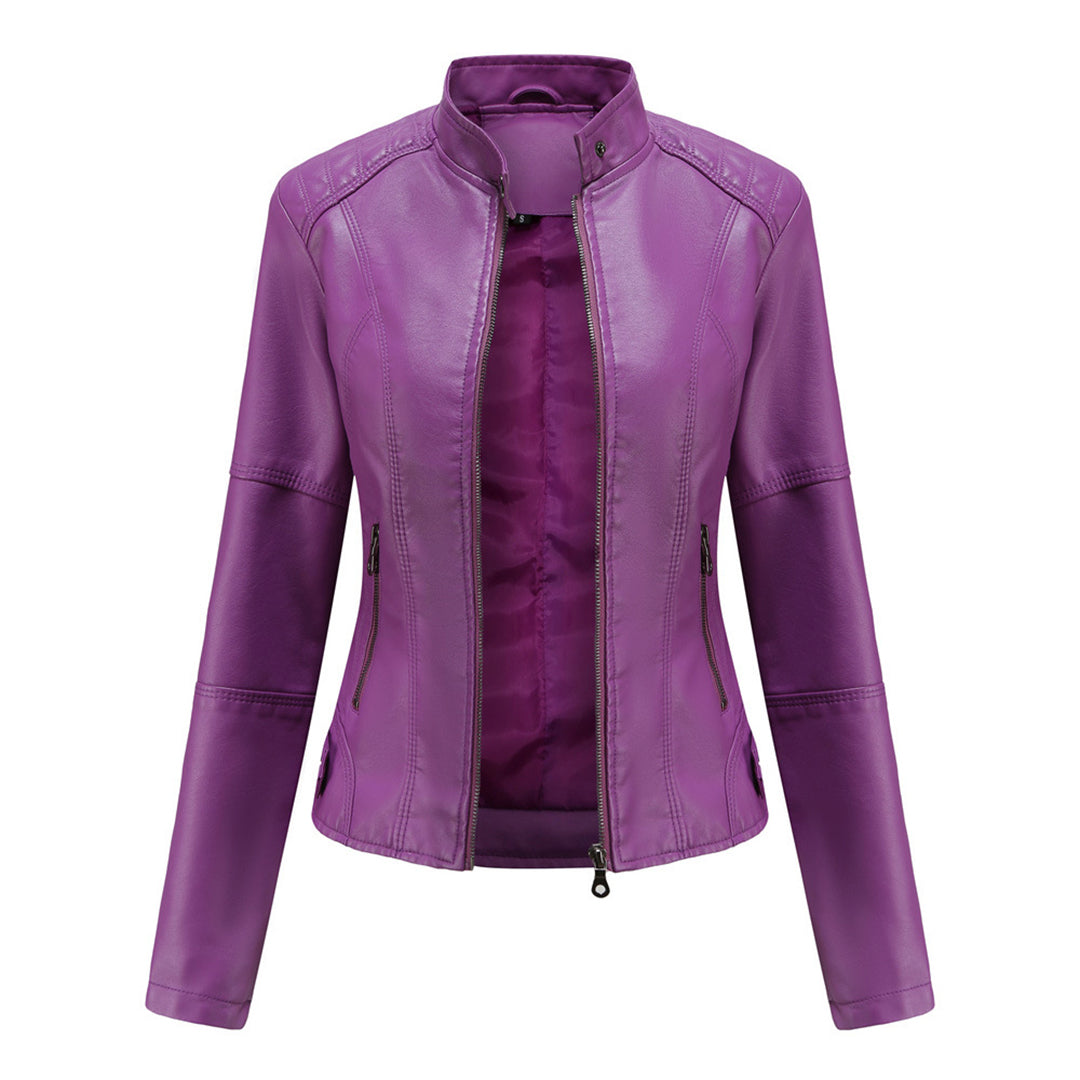 Vintage Leather-Look Jacket for Everyday Elegance