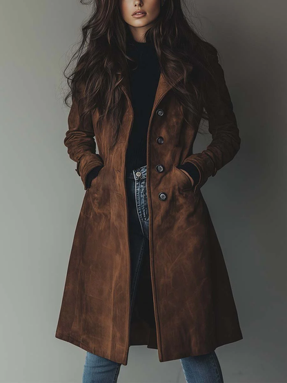 Classic Vintage-Look Trench Coat