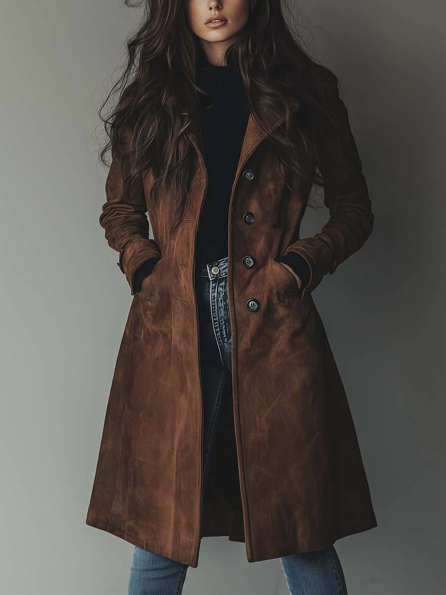 Classic Vintage-Look Trench Coat