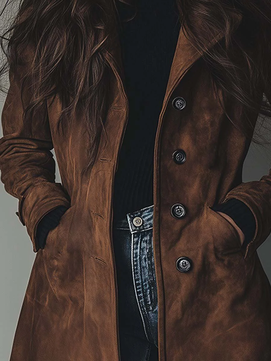Classic Vintage-Look Trench Coat
