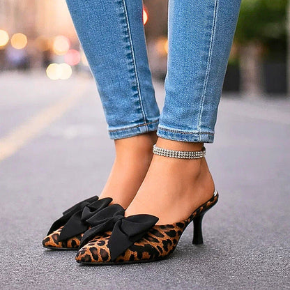 SIENNA LEOPARD BOW HEELS