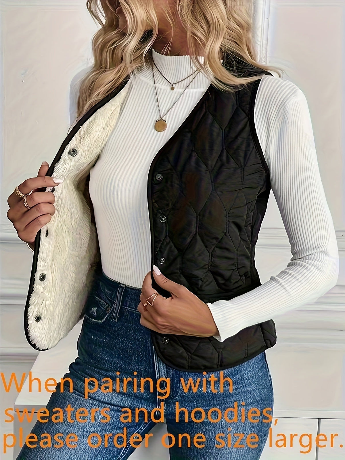 Reversible Quilted Sleeveless Jacket