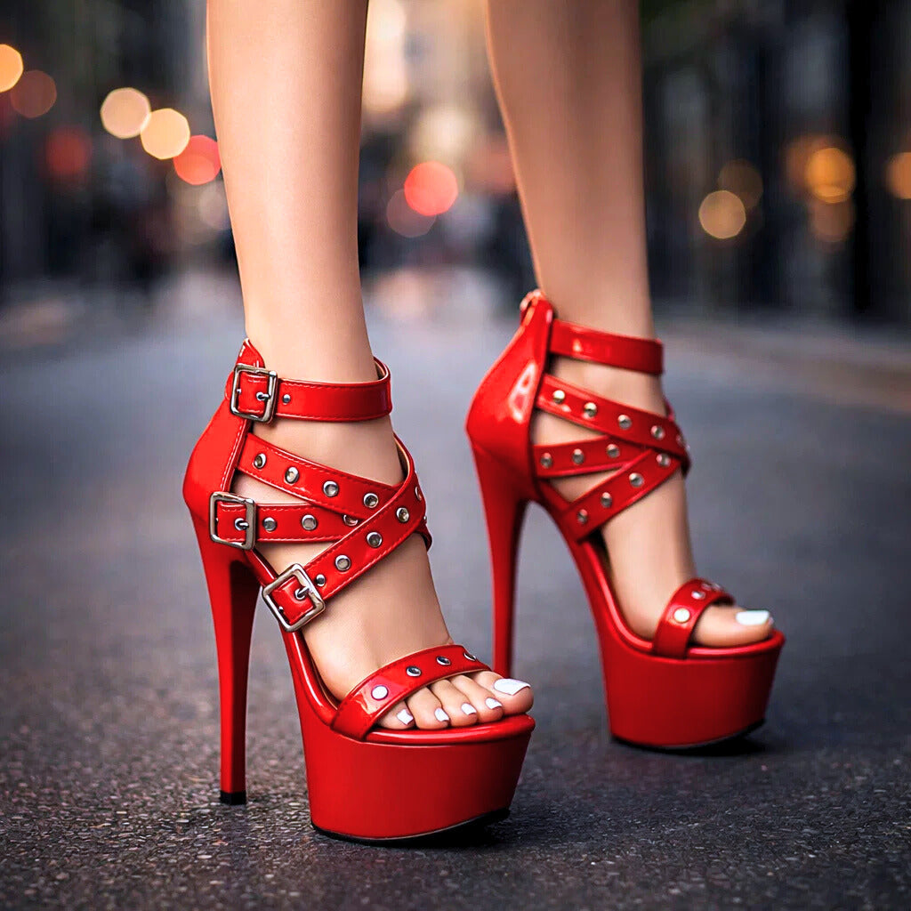 SERENA JADE PLATFORM STILETTOS