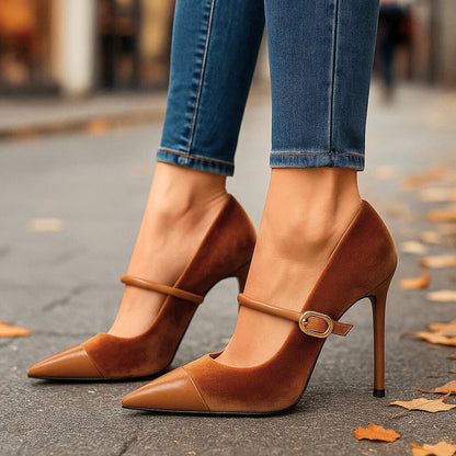 ARIETTE VELVET HEELS