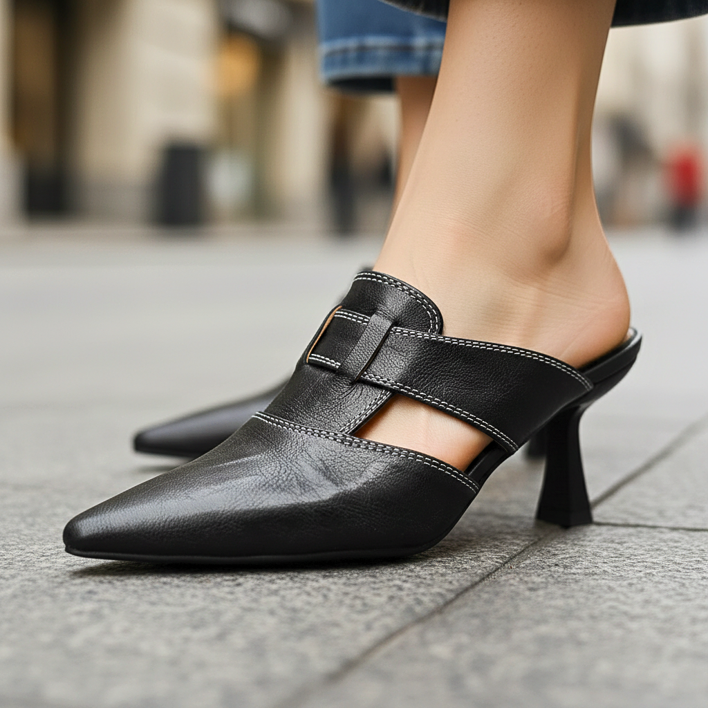 AUBREY MONROE GENUINE LEATHER HEELS