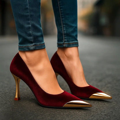 AVELINE GOLD-POINT PUMPS