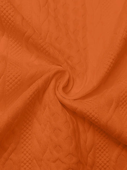 Vintage Jacquard Zip-Up Hooded Jacket