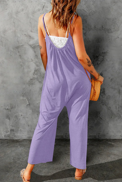 Women's Spaghetti Strap Wide Leg Jumpsuit