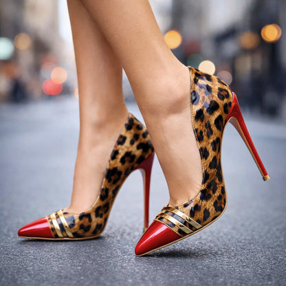 NATALIA MONROE LEOPARD HEELS
