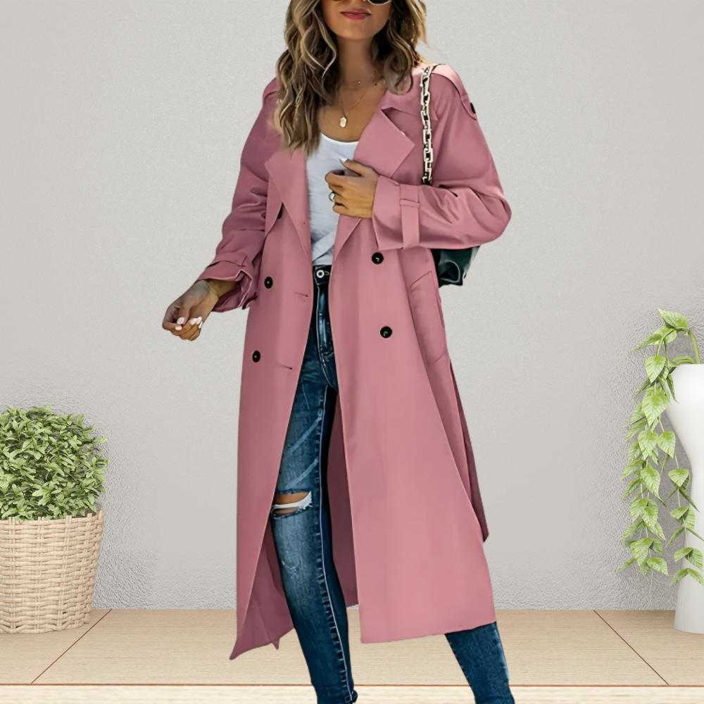 Classic Double-Breasted Trench Coat