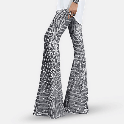 Women's Shimmering Sequined Bell Bottoms