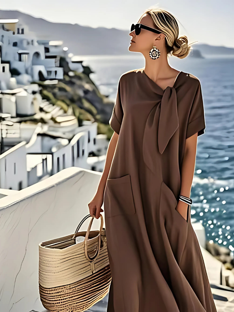 Ella™ Elegant Dress with Pockets Beach